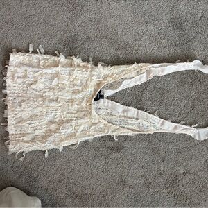 EGO Cream Lace Detail Top